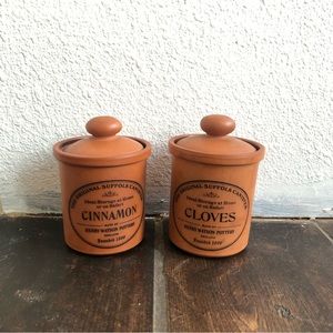 mini clay canisters